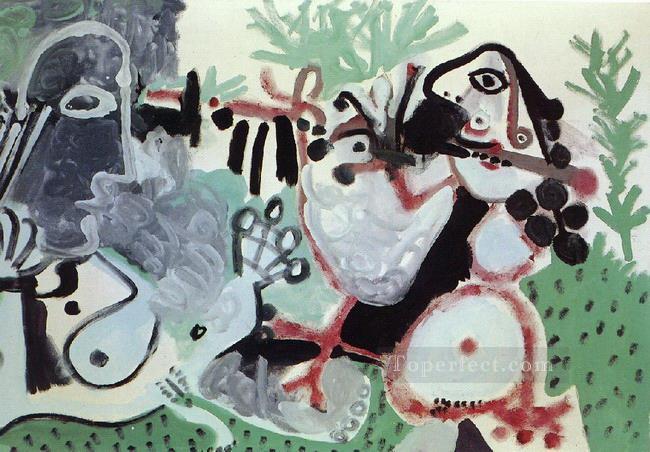 Deux femmes dans un paysage 1967 Cubismo Pintura al óleo